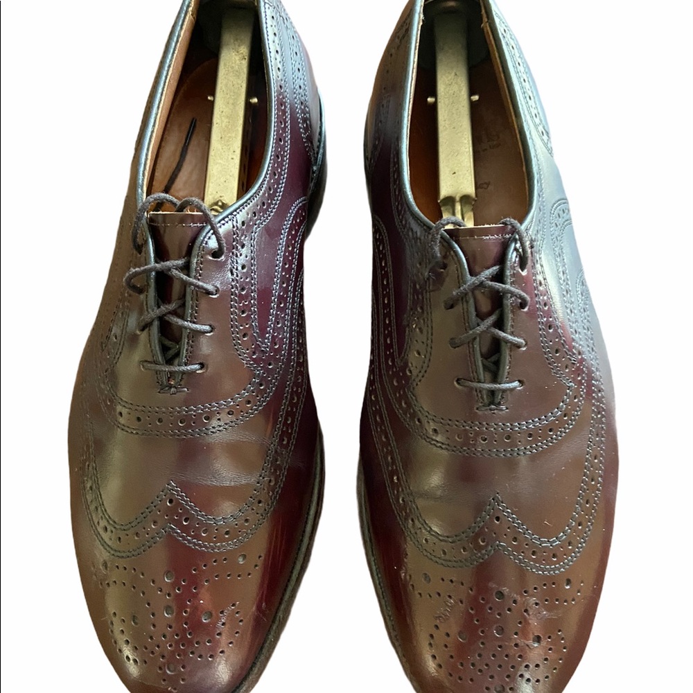 Allen Edmond Cap-Toed Mens Shoes Burgundy 8E